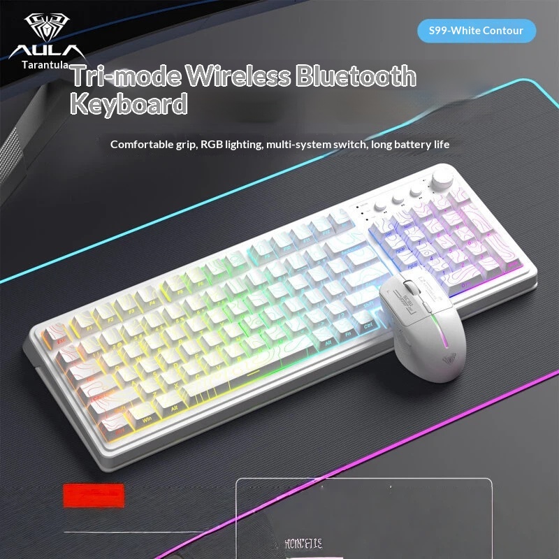 Gaming Keyboard That Is Quiet - AULA S99 Keyboard Mouse Combo Tri