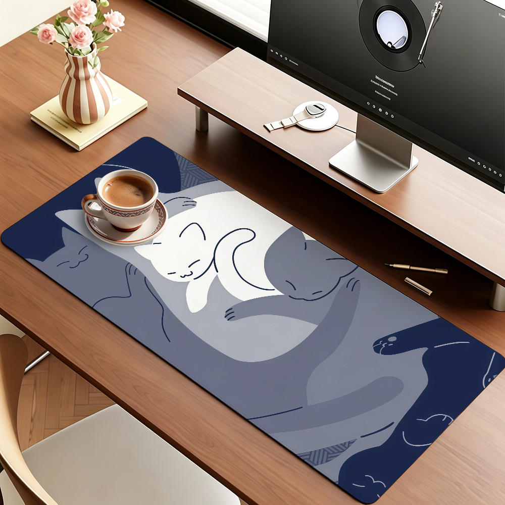 Gaming Keyboard Blue - Cute Blue Cat Y-yuzZzil feline union