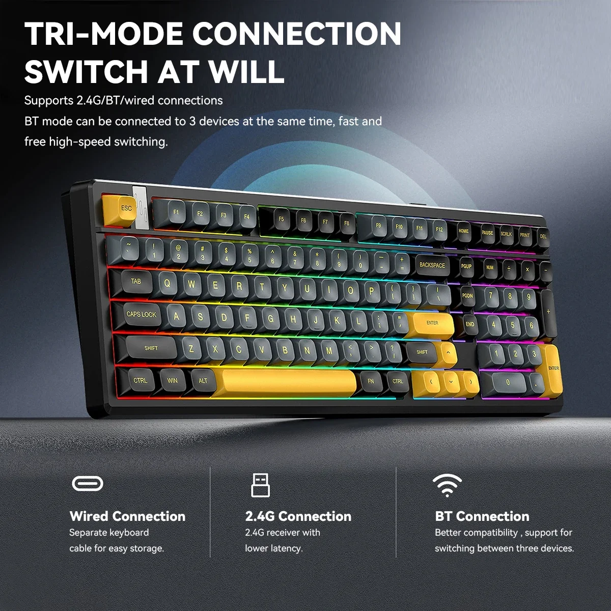 Wireless Mechanical Gaming Key - Gaming Keyboard Thocky reseña y precio