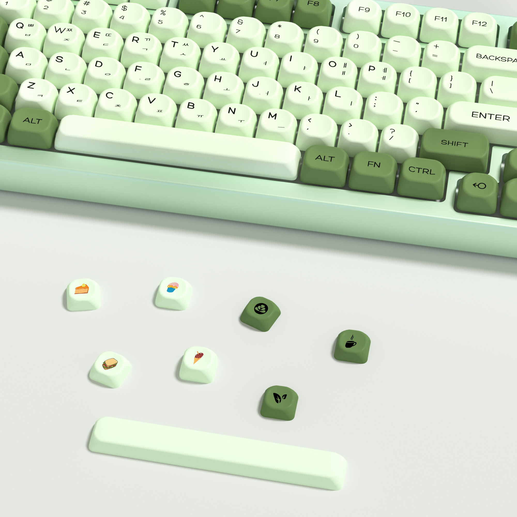 KBDiy Matcha Korean Keycap Gre - Gaming Keyboard No Number Pad reseña y precio