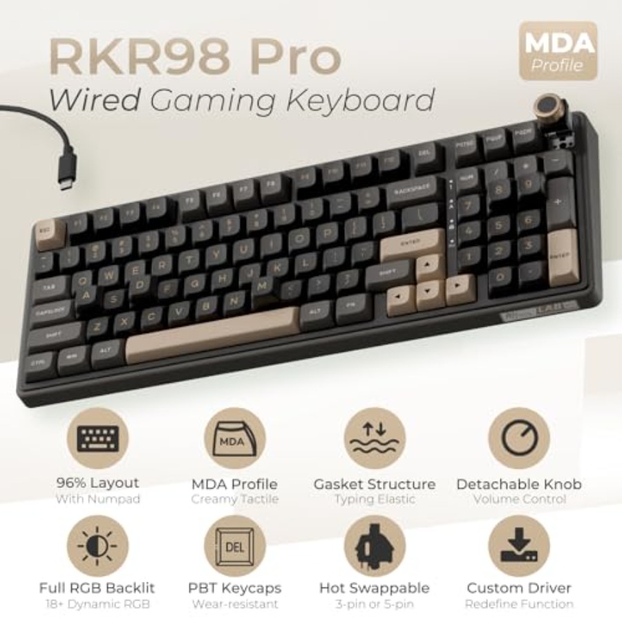 Gaming keyboard with gasket mo - Gaming Keyboard No Number Pad reseña y precio