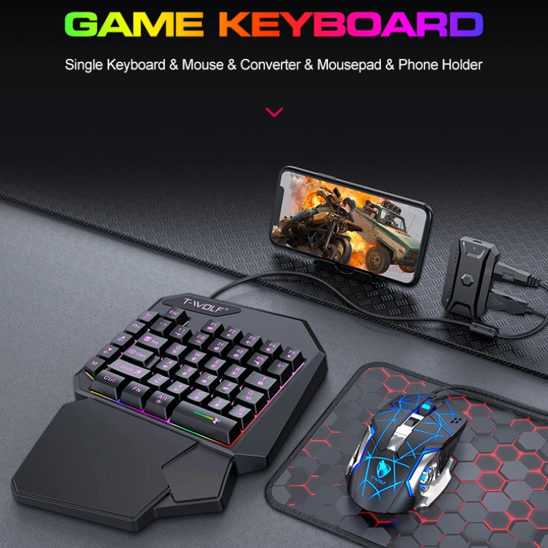 T-WOLF TF900 One Handed Keyboa - Gaming Keyboard Hand reseña y precio