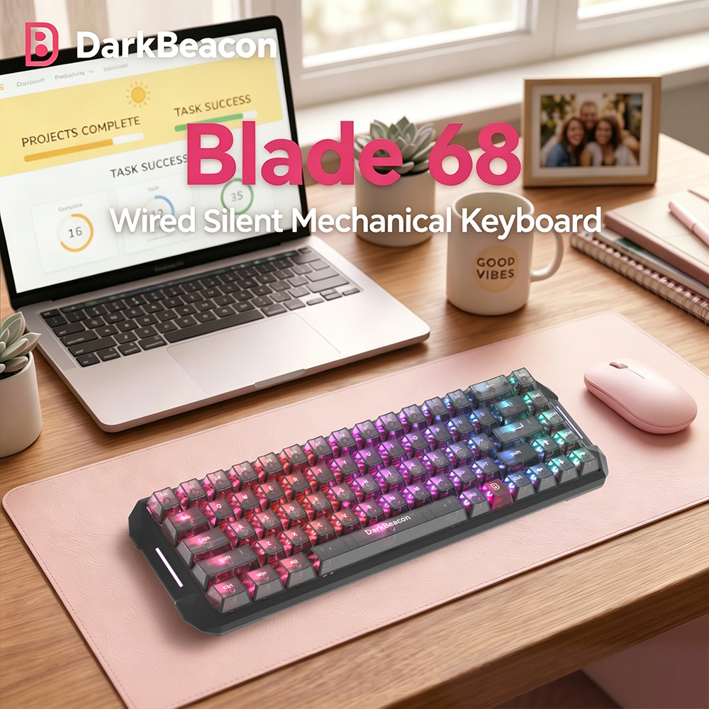DarkBeacon Blade 68 Wired Sile - Gaming Keyboard That Is Quiet reseña y precio