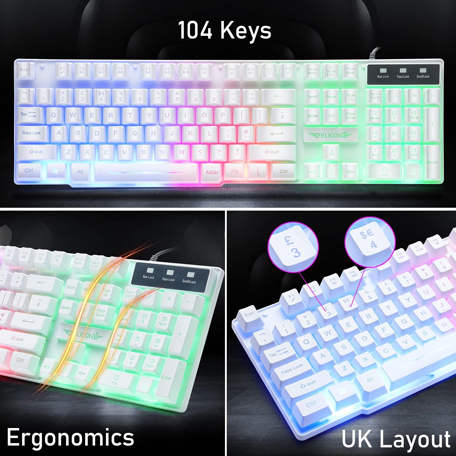 MAMBASNAKE T11 UK 100% Gaming  - Gaming Keyboard Ergonomics reseña y precio