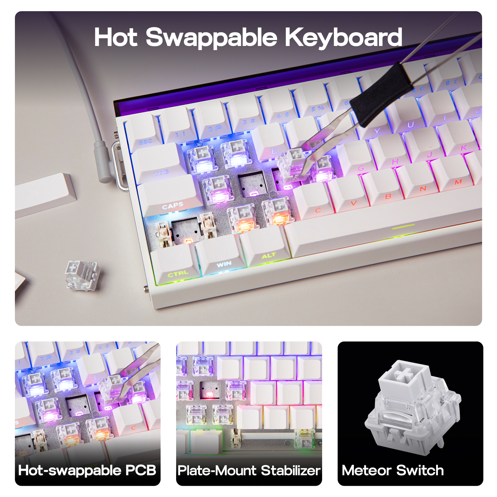 AULA Hero68 HE 65% ANSI QWERTY - Gaming Keyboard Hall Effect Switches reseña y precio