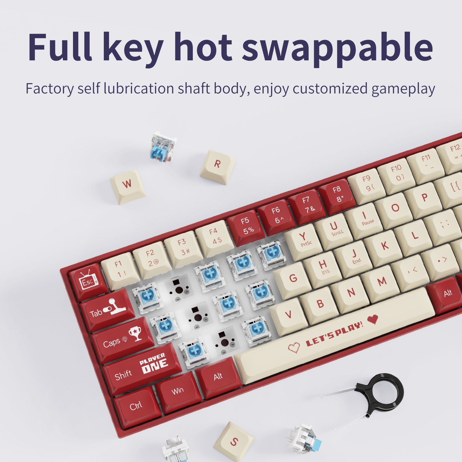 AJAZZ AK680 65% Wired Gaming M - Gaming Keyboard Mini Mechanical reseña y precio