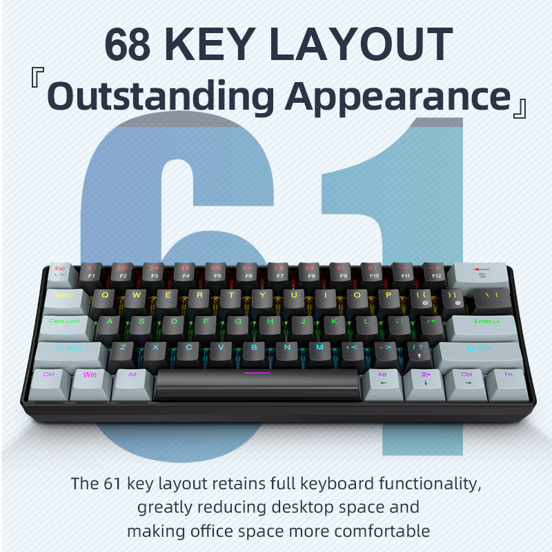 APAYADO K61 Mini Mechanical Ke - Gaming Keyboard Mini Mechanical reseña y precio