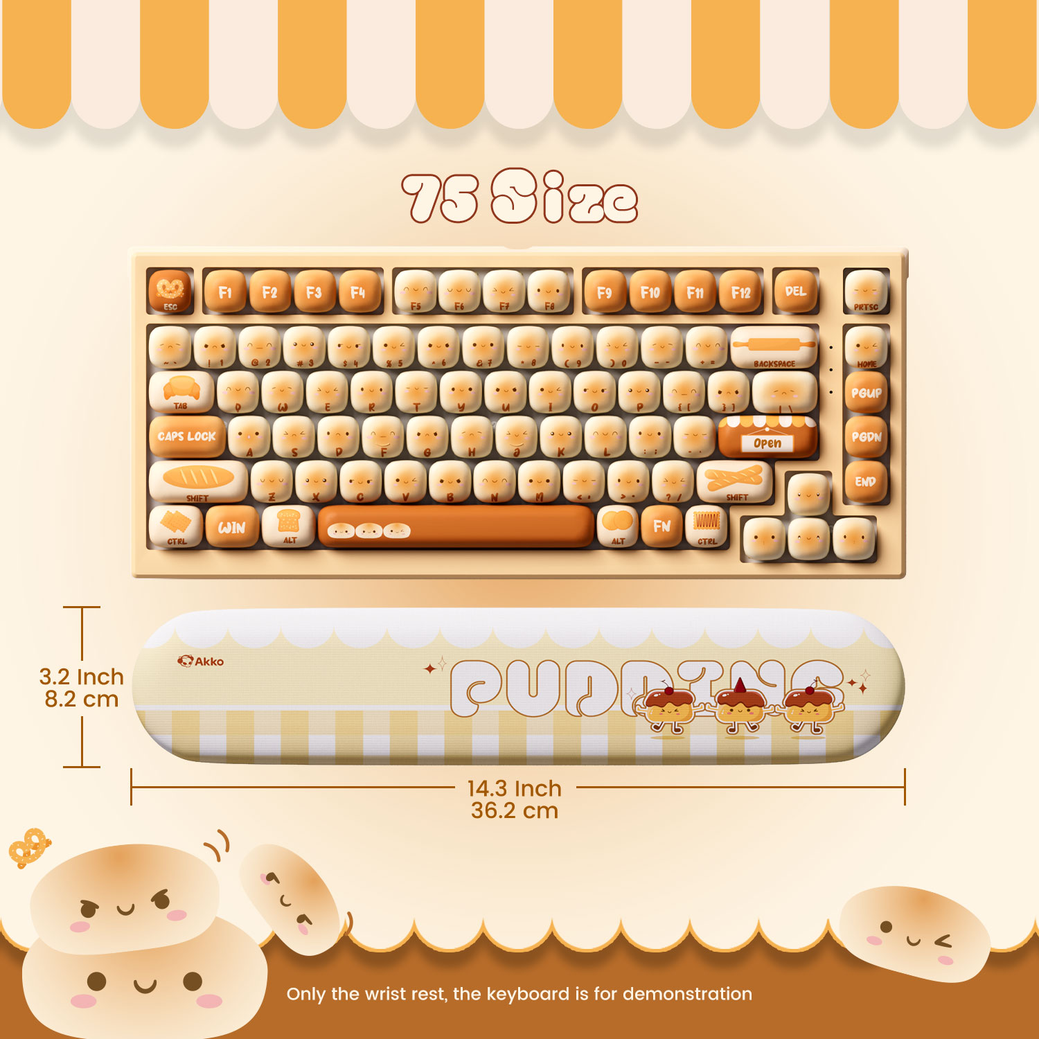 Akko Pudding Buns Keyboard Wri - Gaming Keyboard Ergonomics reseña y precio