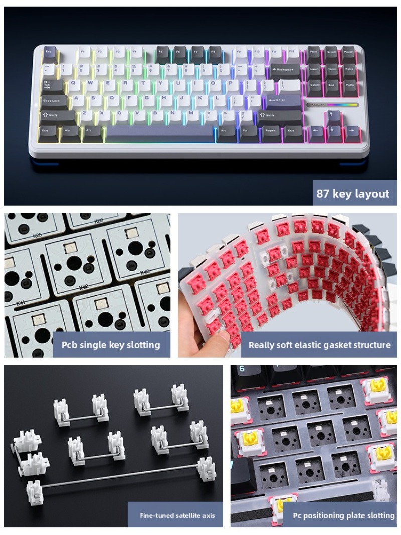 AULA F87 Pro Wireless Mechanic - Gaming Keyboard Thocky reseña y precio