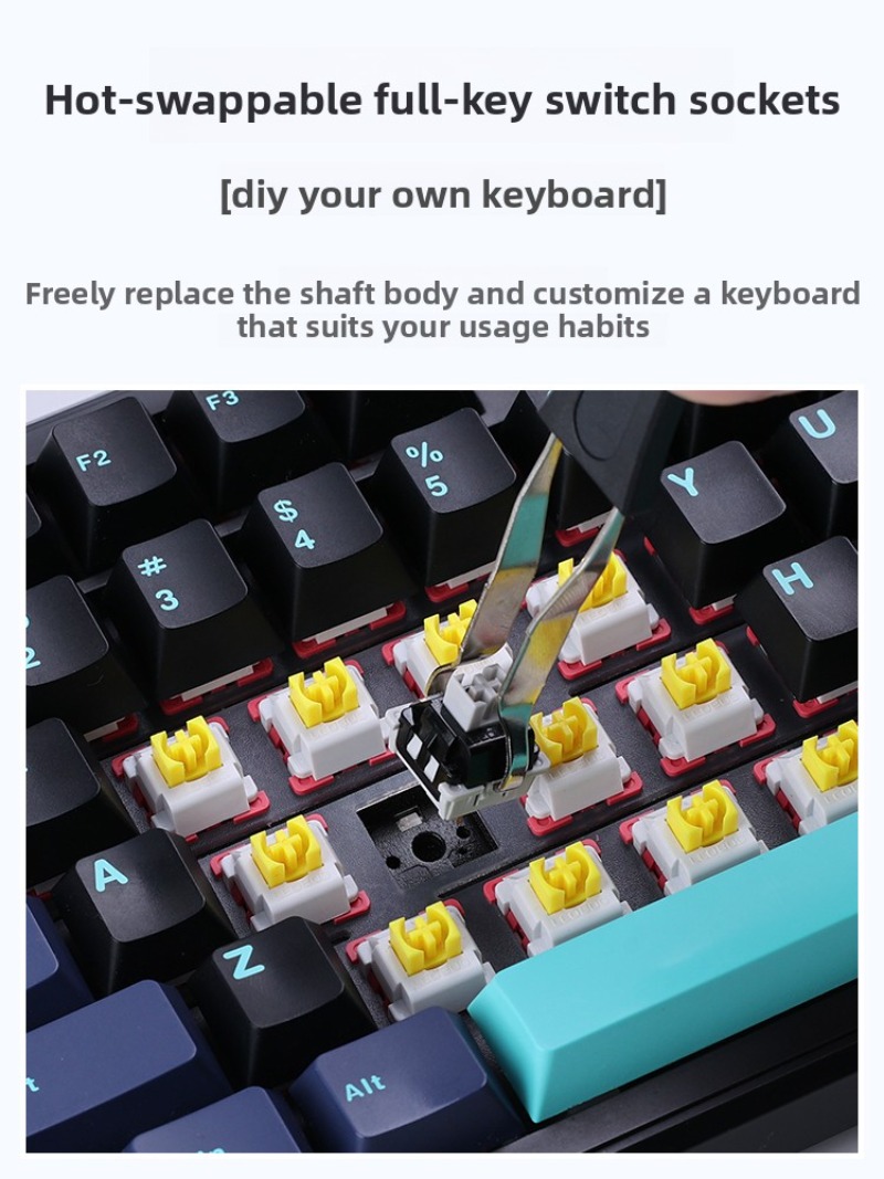 AULA F87 Pro Wireless Mechanic - Gaming Keyboard Thocky reseña y precio