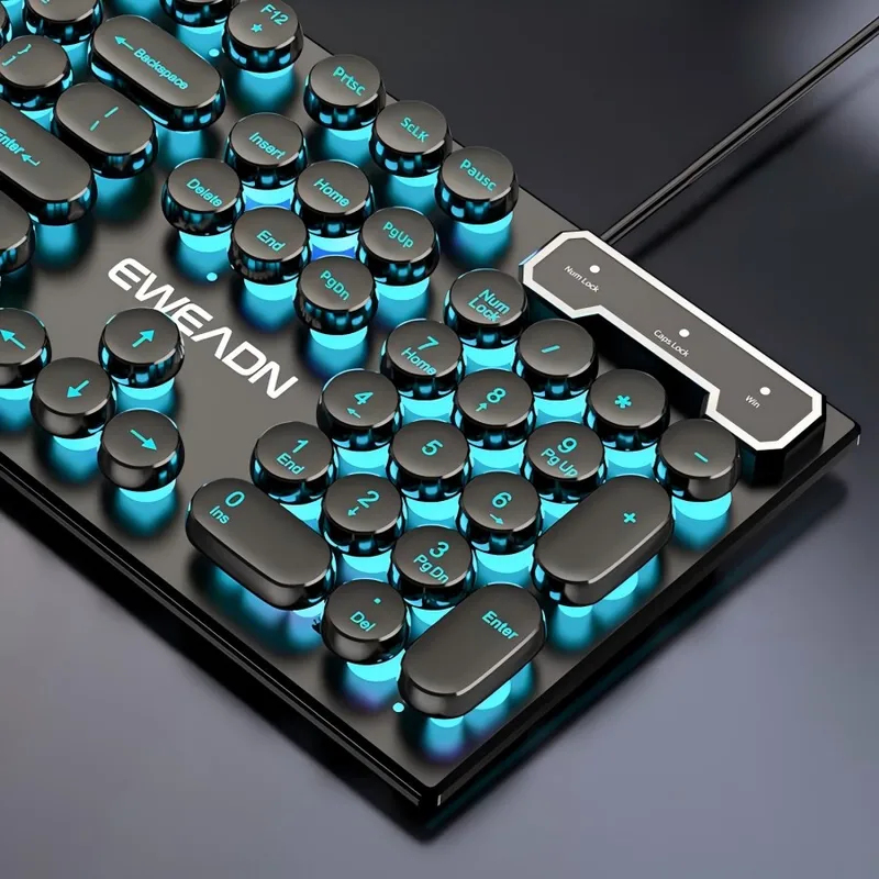 Retro Punk Mechanical Feel Key - Gaming Keyboard Mouse Wireless reseña y precio
