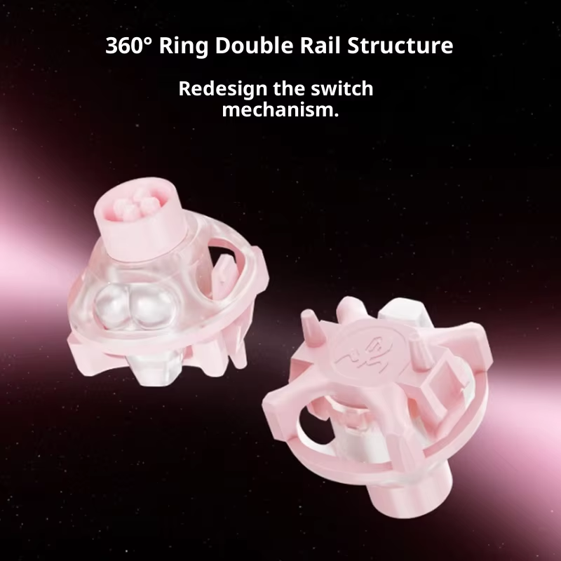 UFO Peach Pink Magnetic Switch - Gaming Keyboard Thocky reseña y precio