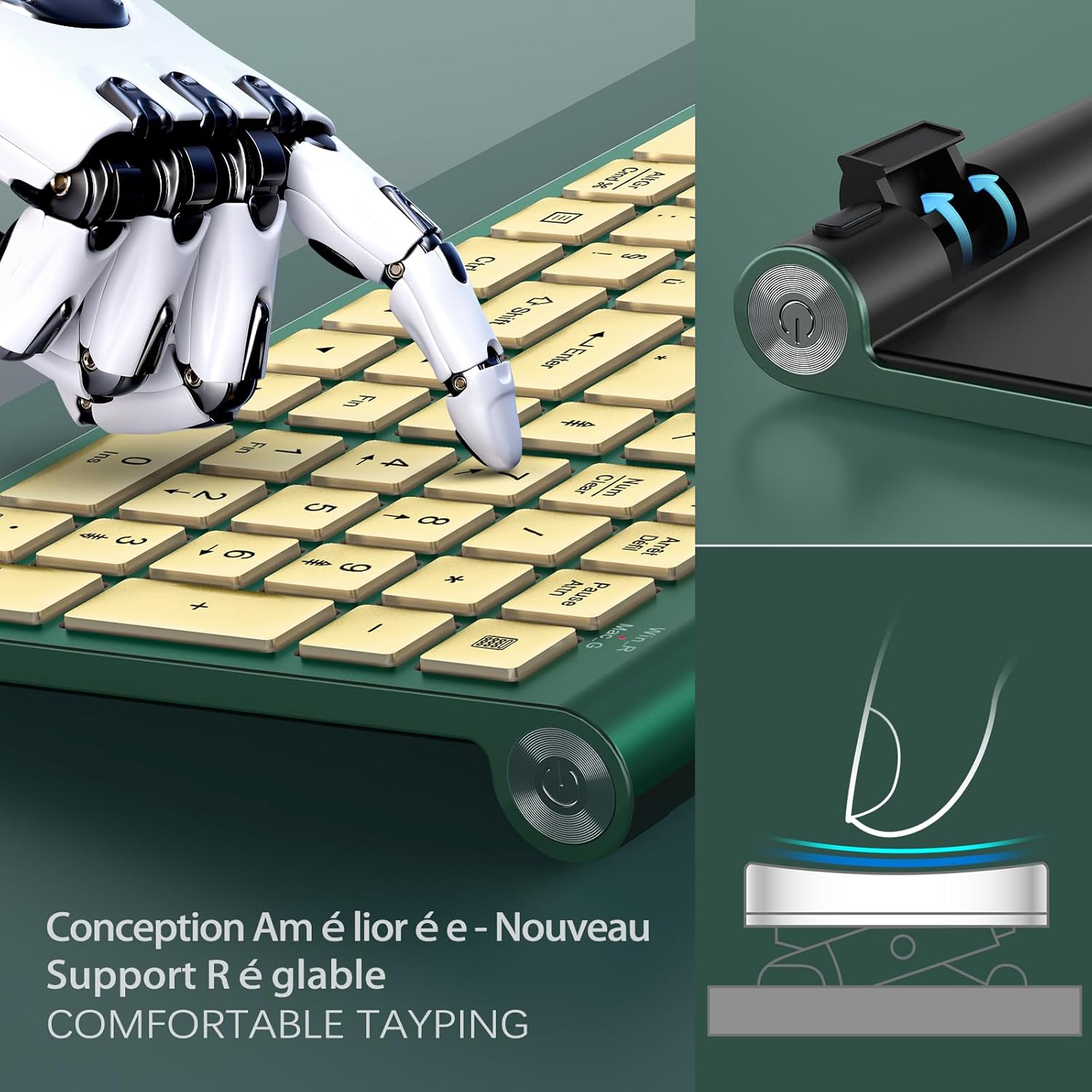 Ergonomic wireless keyboard an - Gaming Keyboard Ergonomics reseña y precio