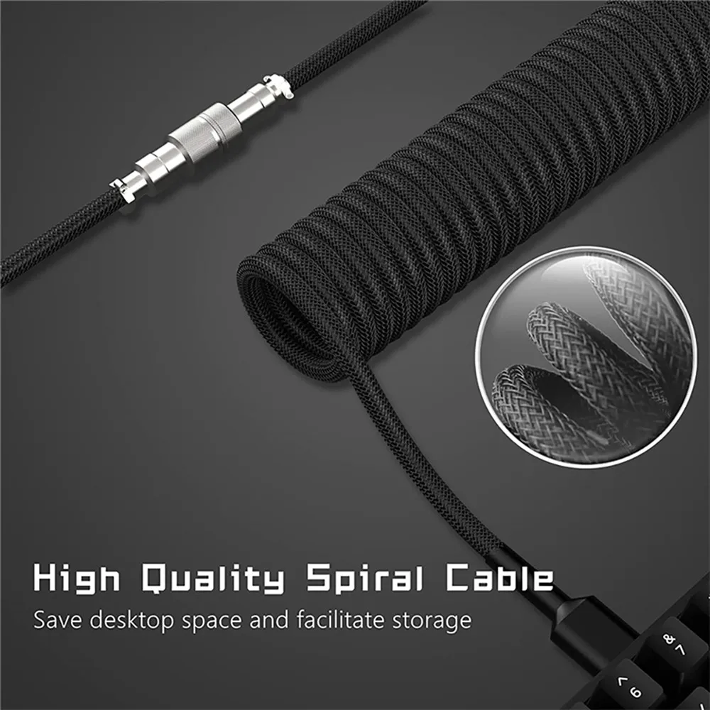 New Mechanical Keyboard Coiled - Gaming Keyboard Types reseña y precio