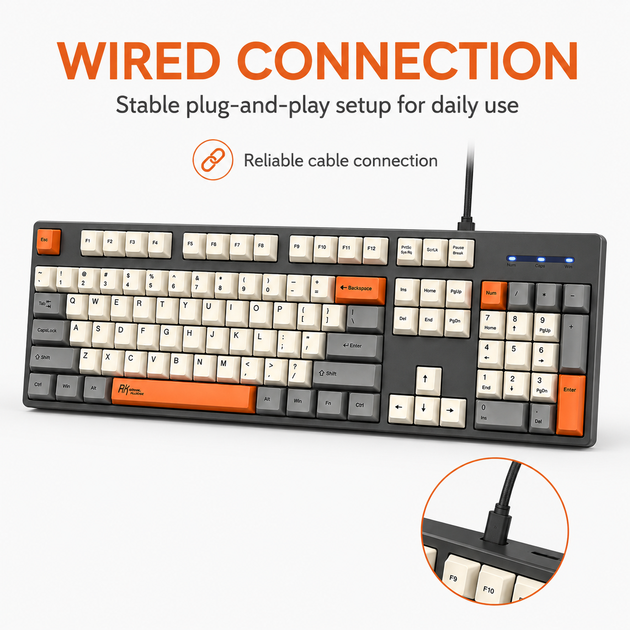 SHIPADOO K600 Colorblock Wired - Gaming Keyboard That Is Quiet reseña y precio