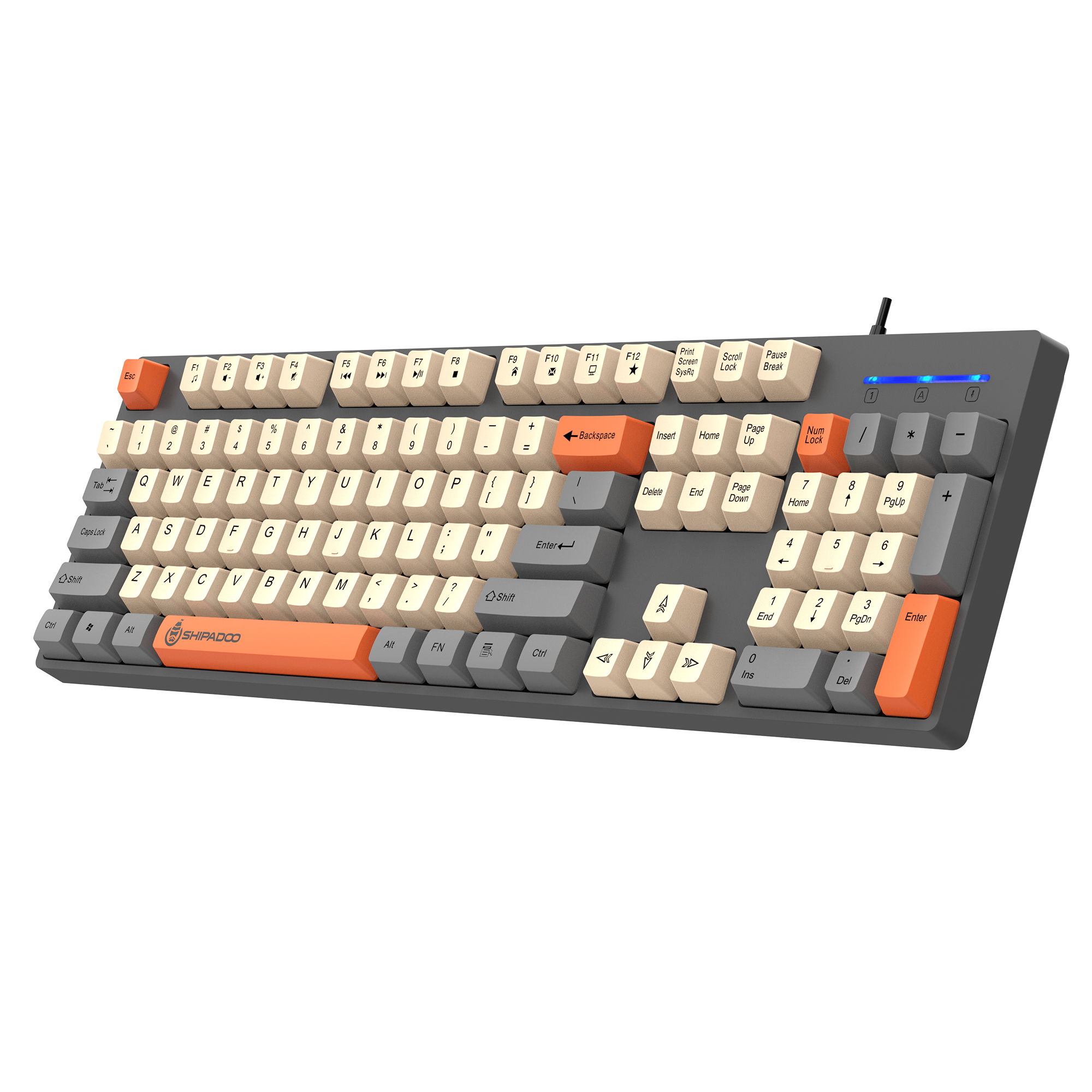 SHIPADOO K600 Colorblock Wired - Gaming Keyboard That Is Quiet reseña y precio