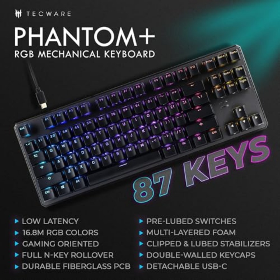 Phantom+ 87 Mechanical Gaming  - Gaming Keyboard Thocky reseña y precio