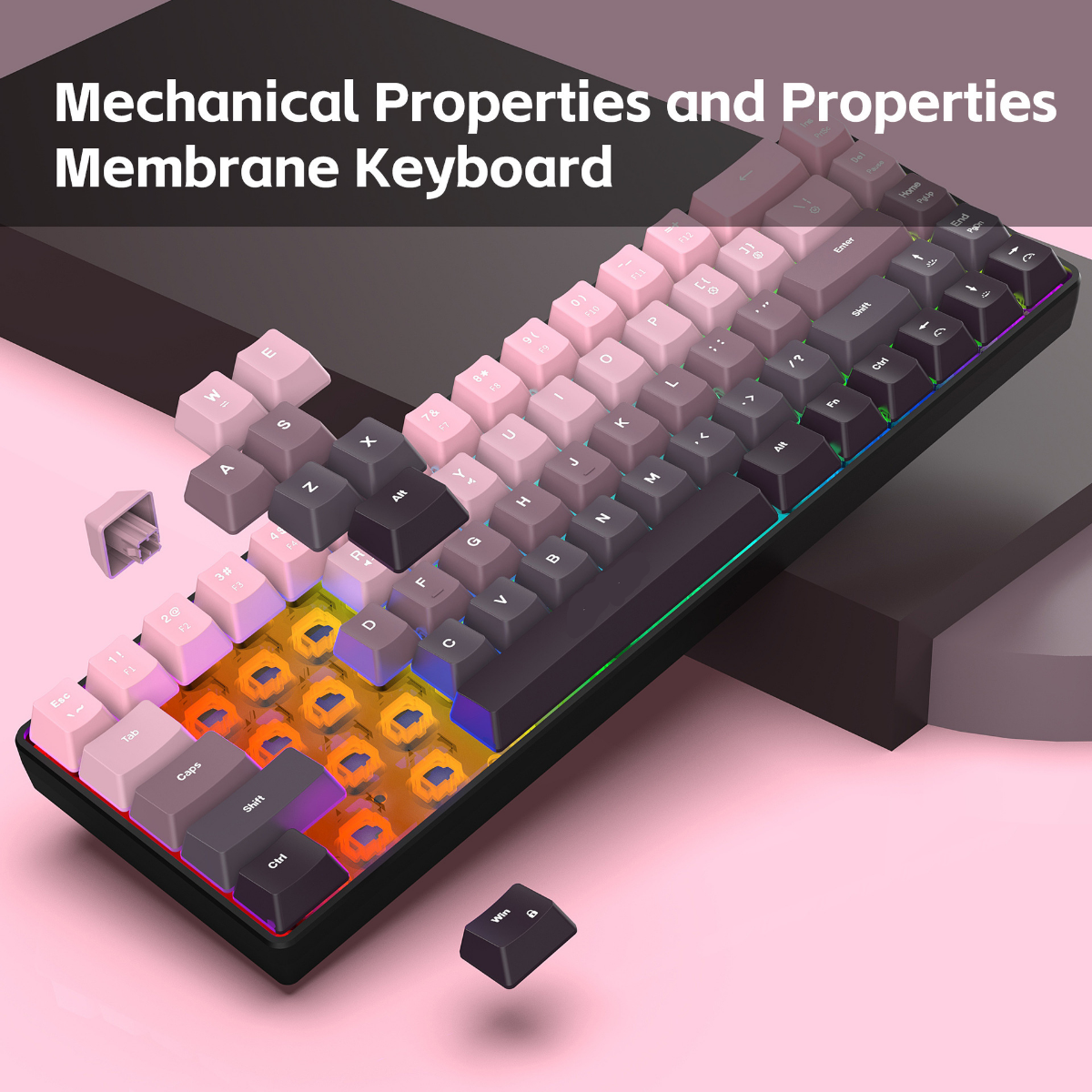 New Compact 68-Key Gradient-Co - Gaming Keyboard Ergonomics reseña y precio