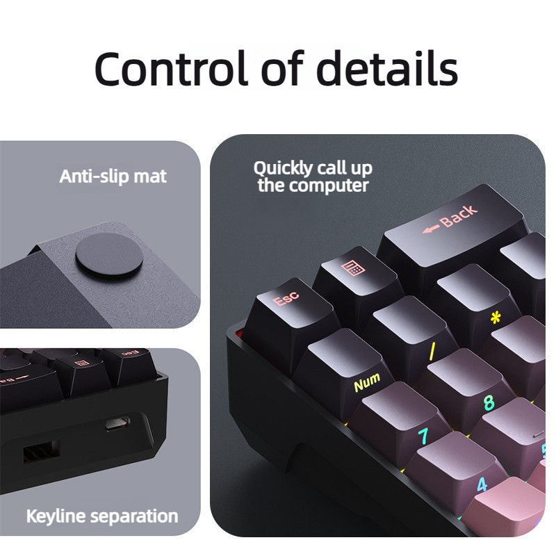F20 20 Keys Pad Mechanical Num - Gaming Keyboard Mini Mechanical reseña y precio