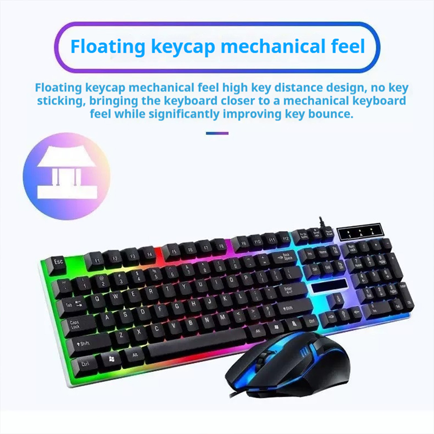 Stylish Backlight Wired Keyboa - Gaming Keyboard Ergonomics reseña y precio