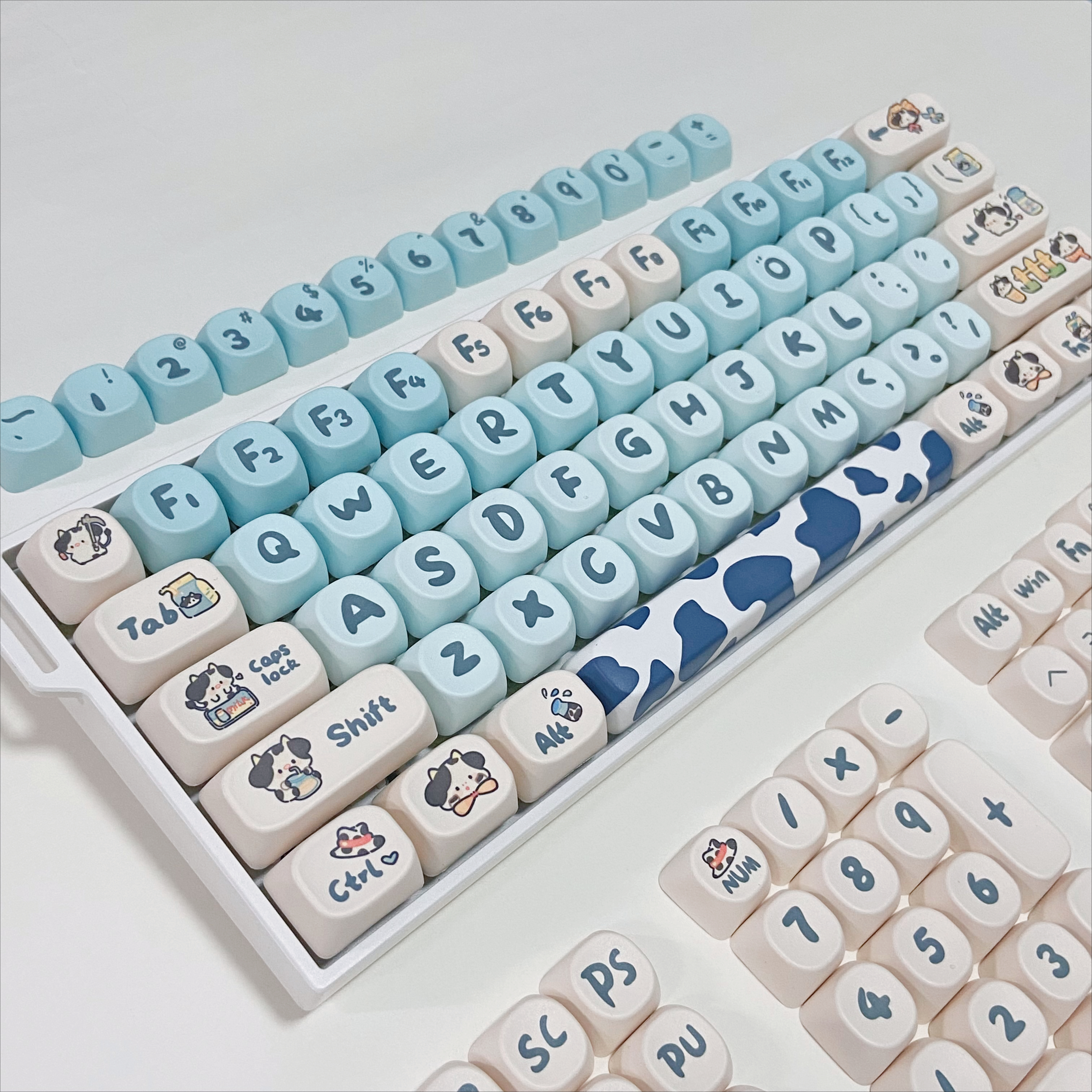 Blue Cow Keycaps for Mechanica - Gaming Keyboard Blue reseña y precio