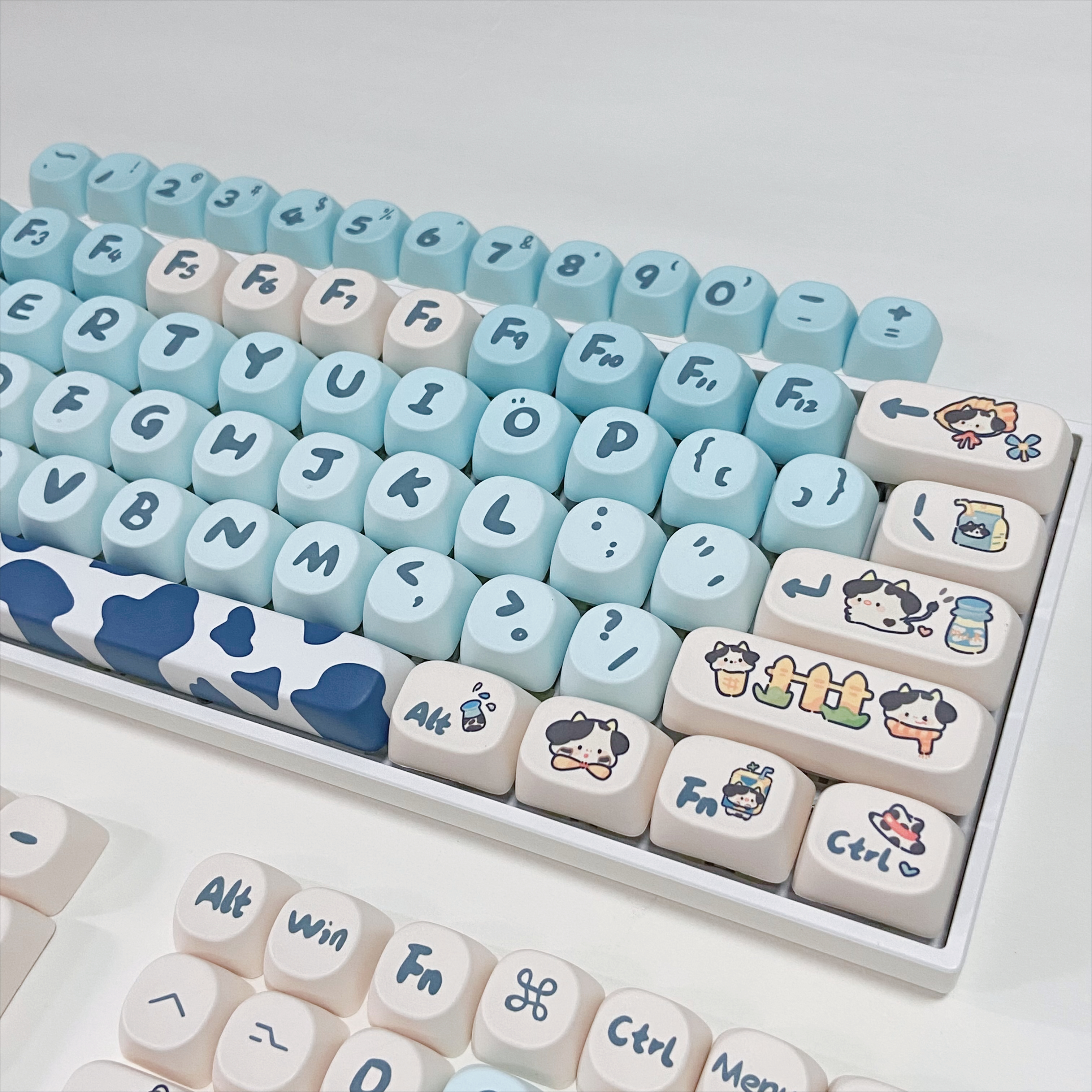 Blue Cow Keycaps for Mechanica - Gaming Keyboard Blue reseña y precio