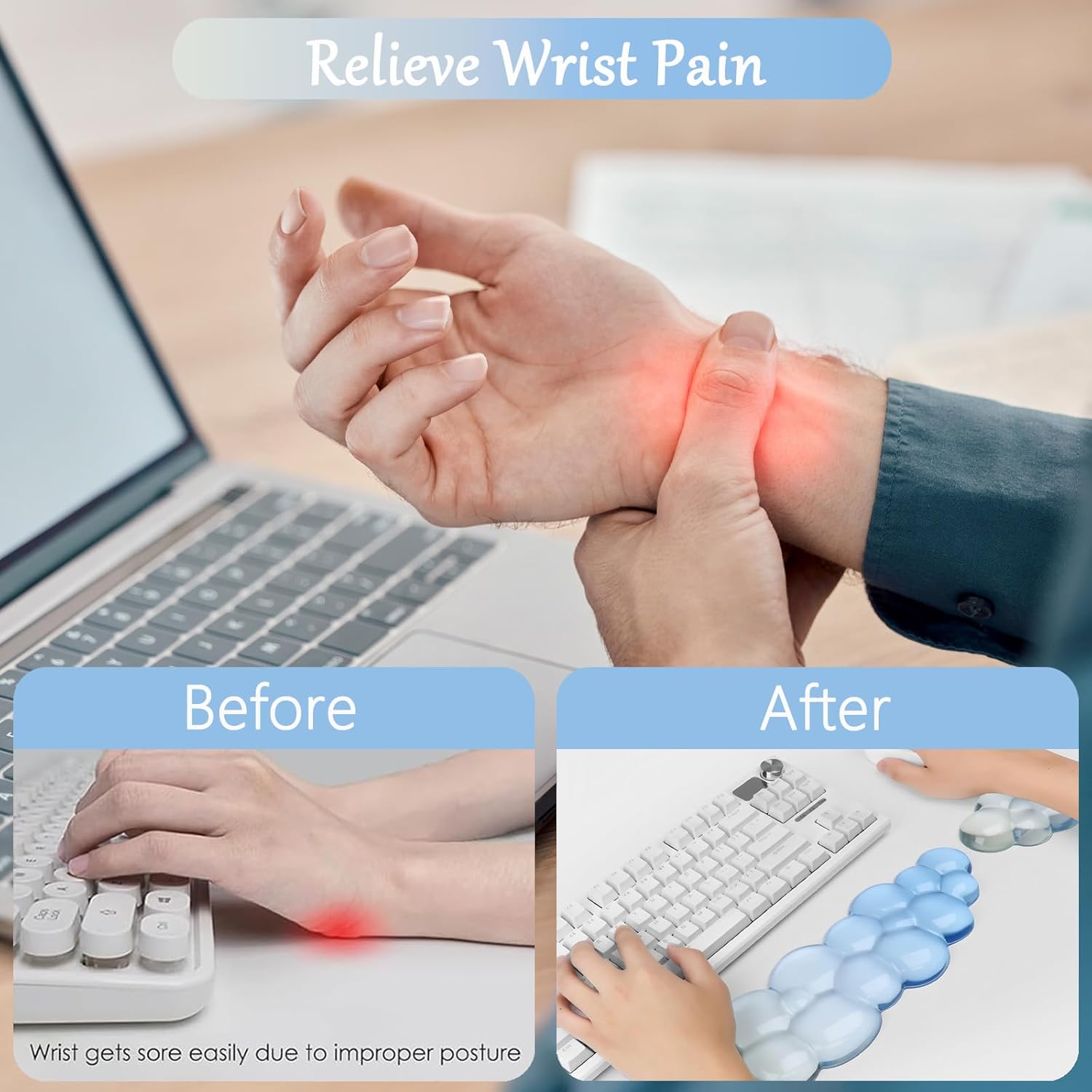 Ergonomic Cloud Wrist Support  - Gaming Keyboard Hand reseña y precio