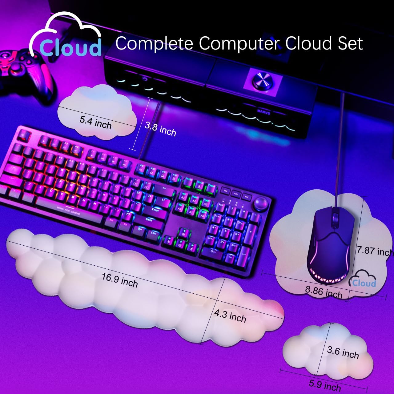 Ergonomic Cloud Wrist Rest wit - Gaming Keyboard Types reseña y precio