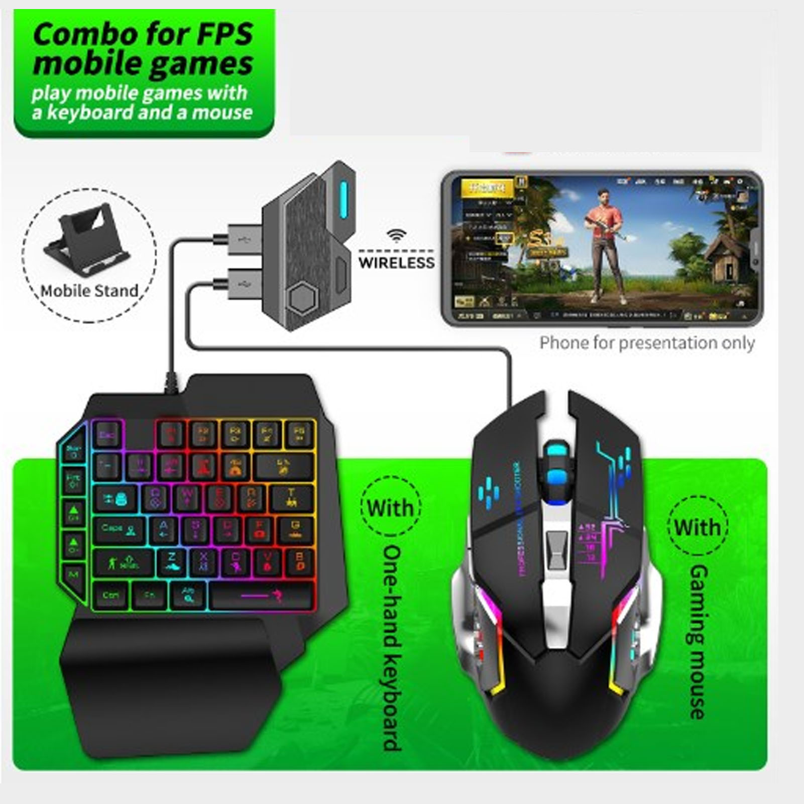 Keyboard Mouse Converter Set R - Gaming Keyboard And Mouse Mobile reseña y precio
