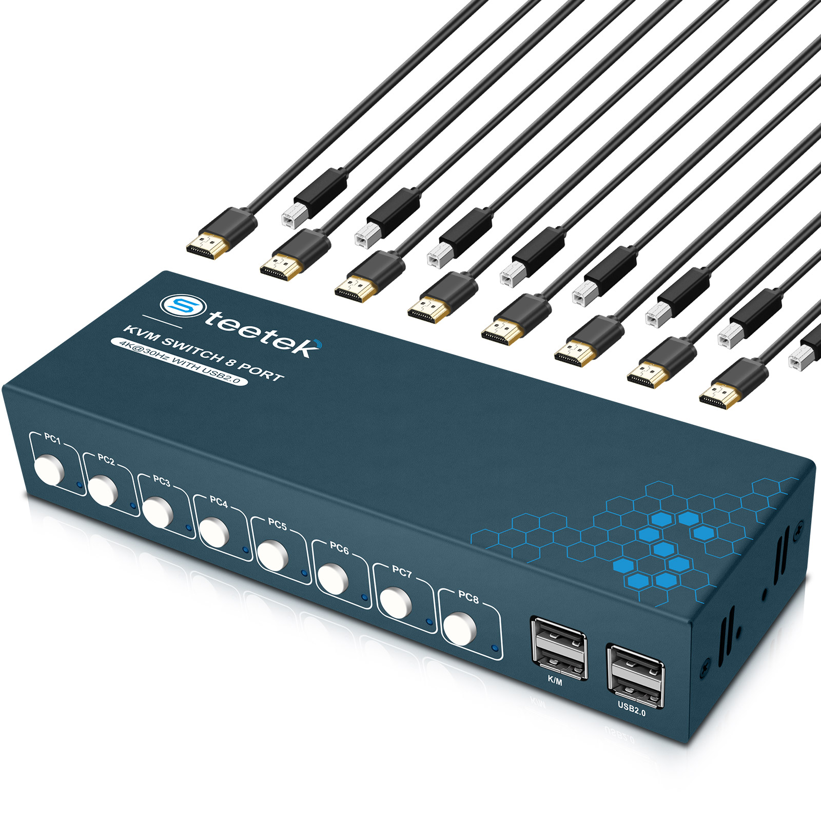 KVM Switch 8 Port HDMI KVM Swi - Gaming Keyboard And Mouse For Xbox reseña y precio