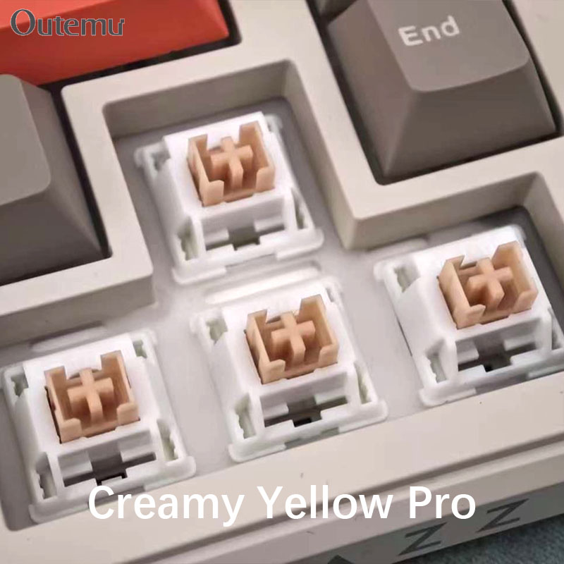 Outemu Cream Yellow Pro Switch - Gaming Keyboard That Is Quiet reseña y precio