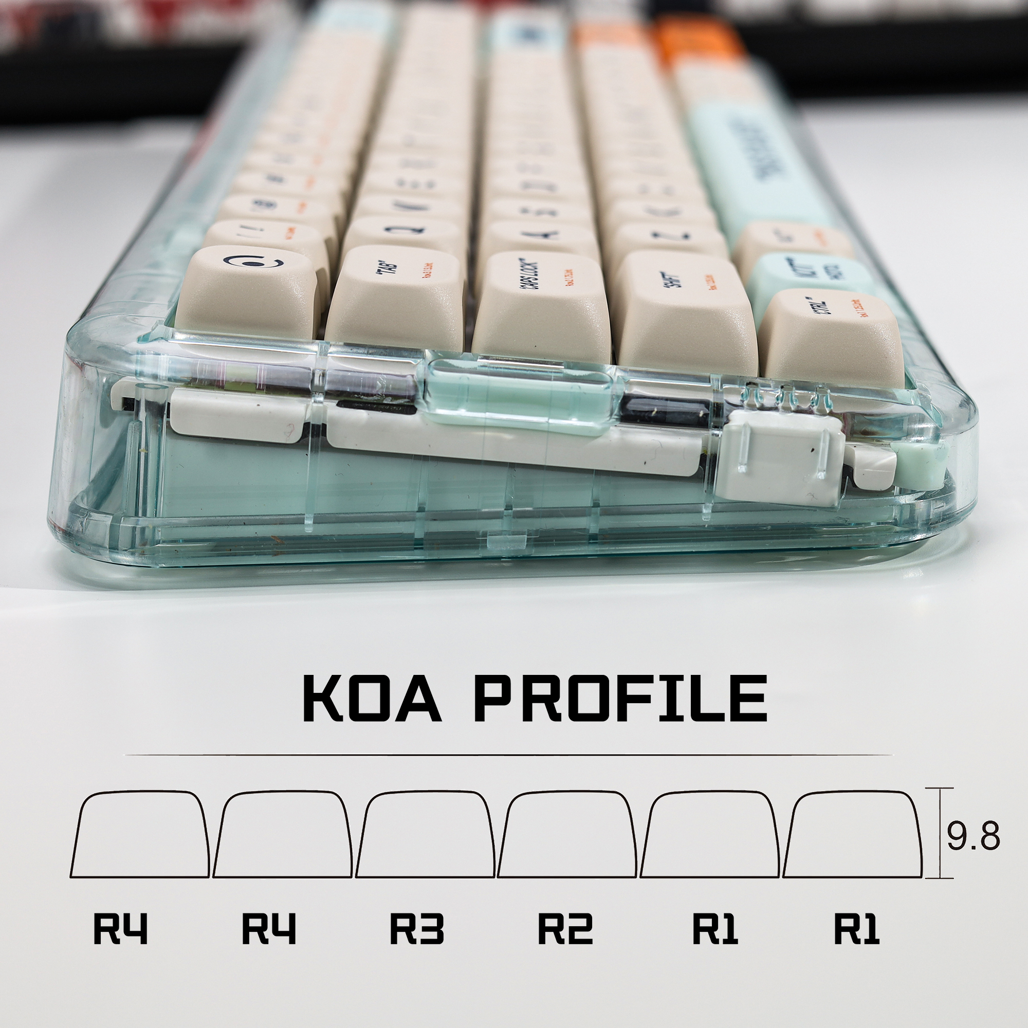 KBDiy KOA Profile Retro Plasti - Gaming Keyboard No Number Pad reseña y precio