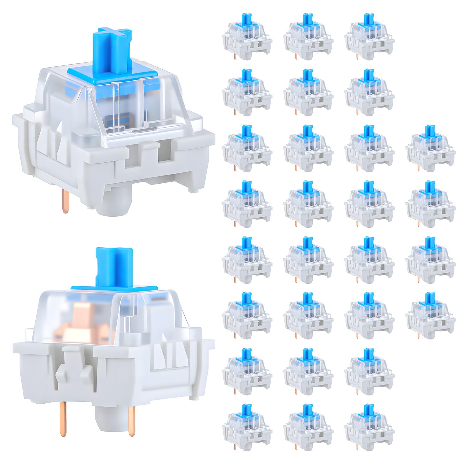 30 PCS Mechanical Keyboard Swi - Gaming Keyboard Blue reseña y precio