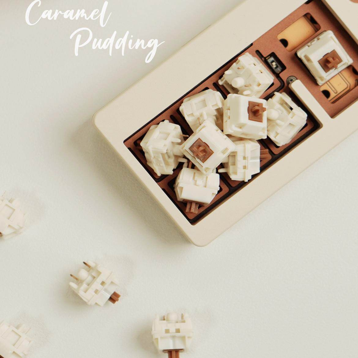 HMX Caramel Pudding V2 Switch  - Gaming Keyboard Thocky reseña y precio