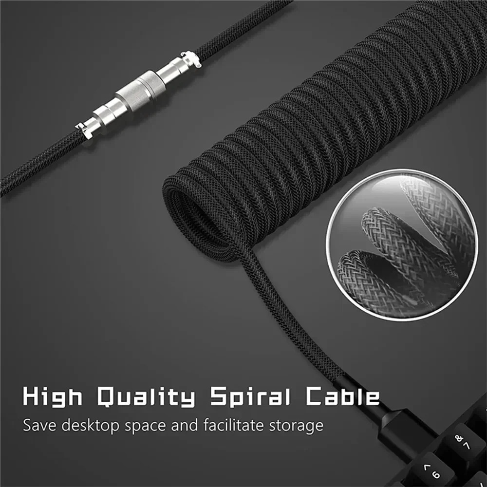 Aviator Coiled Keyboard Cable, - Gaming Keyboard Types reseña y precio