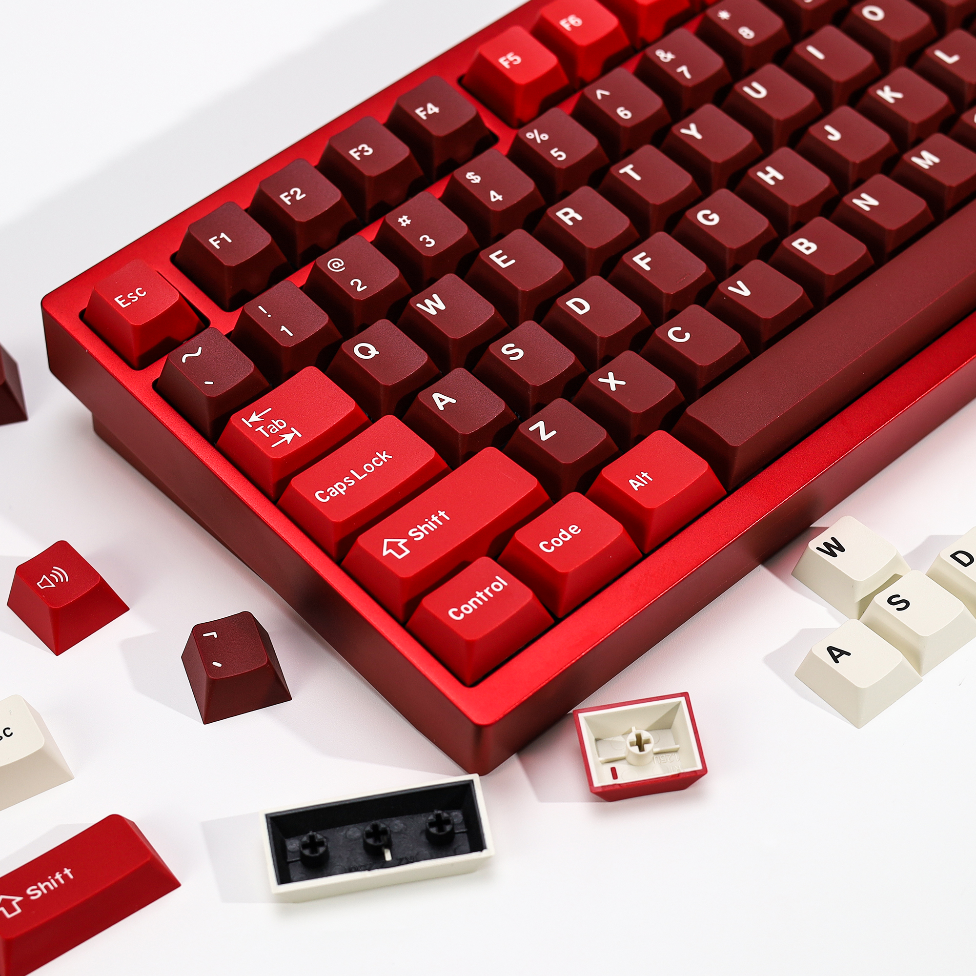 KBDiy GMK Jamon Keycap Red Ret - Gaming Keyboard No Number Pad reseña y precio