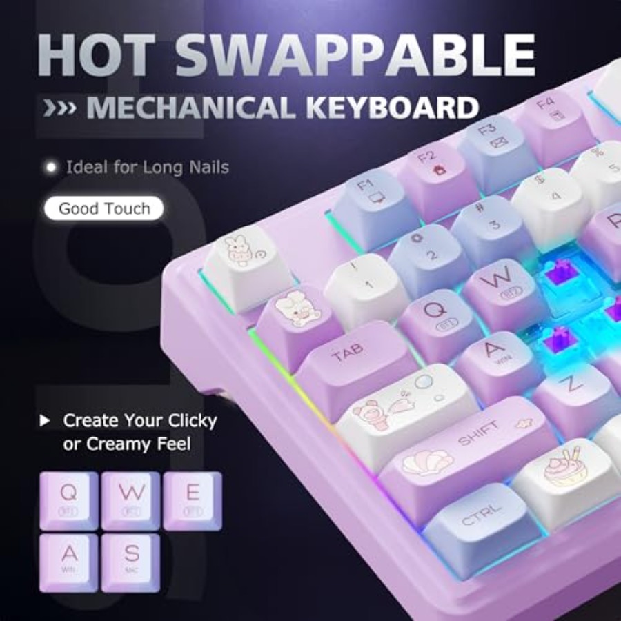 Gaming keyboard with number pa - Gaming Keyboard Thocky reseña y precio