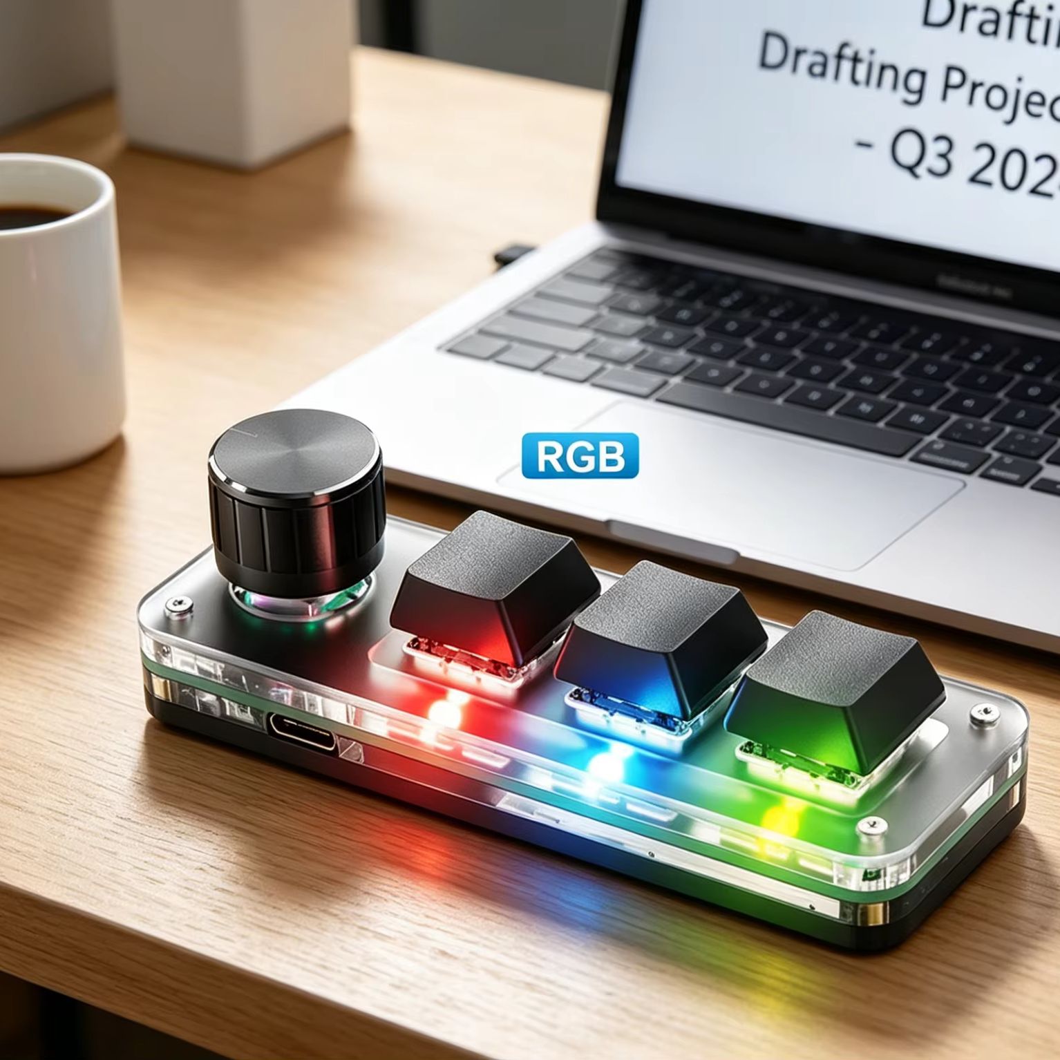 Programmable 3 Keys With Knob  - Gaming Keyboard No Number Pad reseña y precio