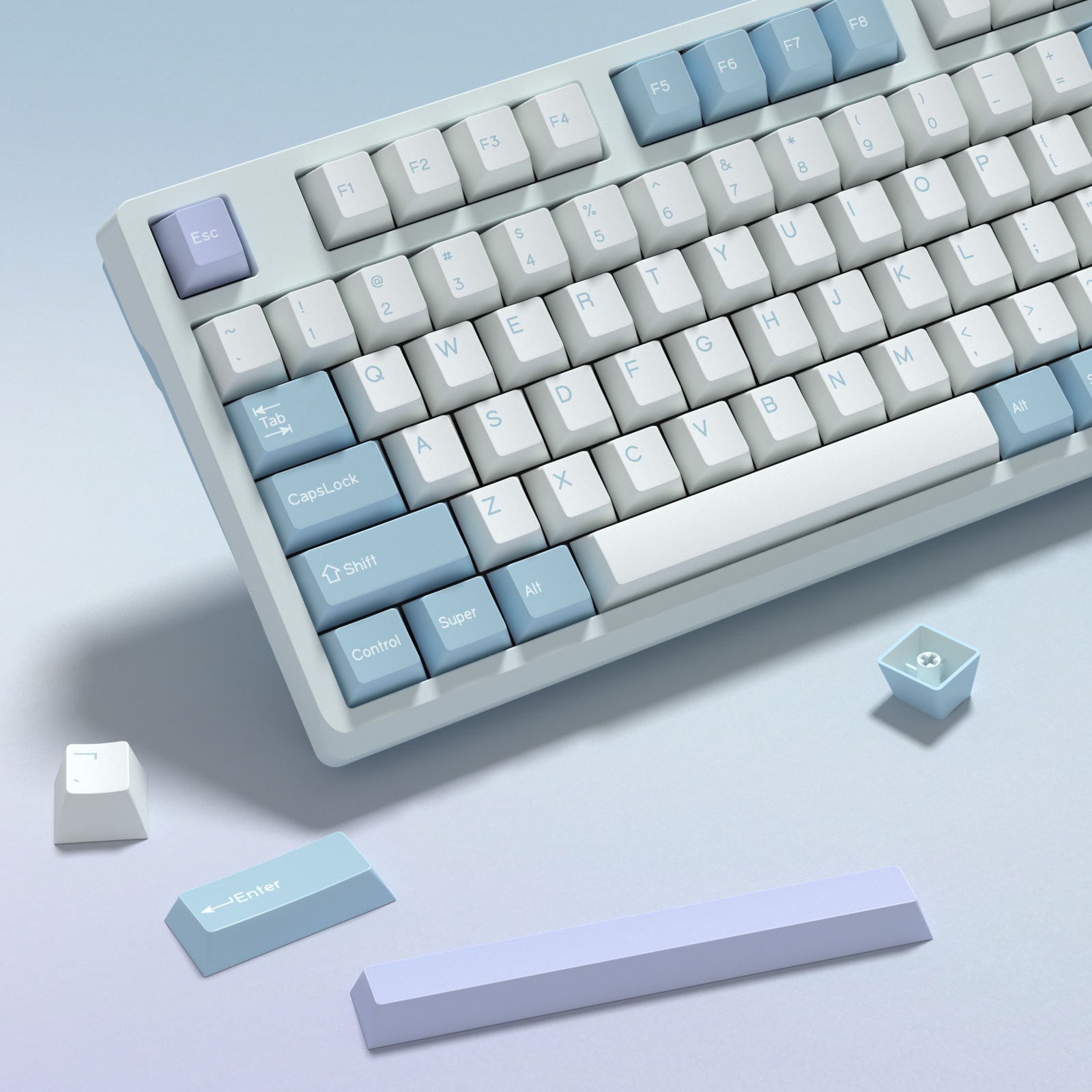 KBDiy GMK Illusion Keycap Cher - Gaming Keyboard No Number Pad reseña y precio