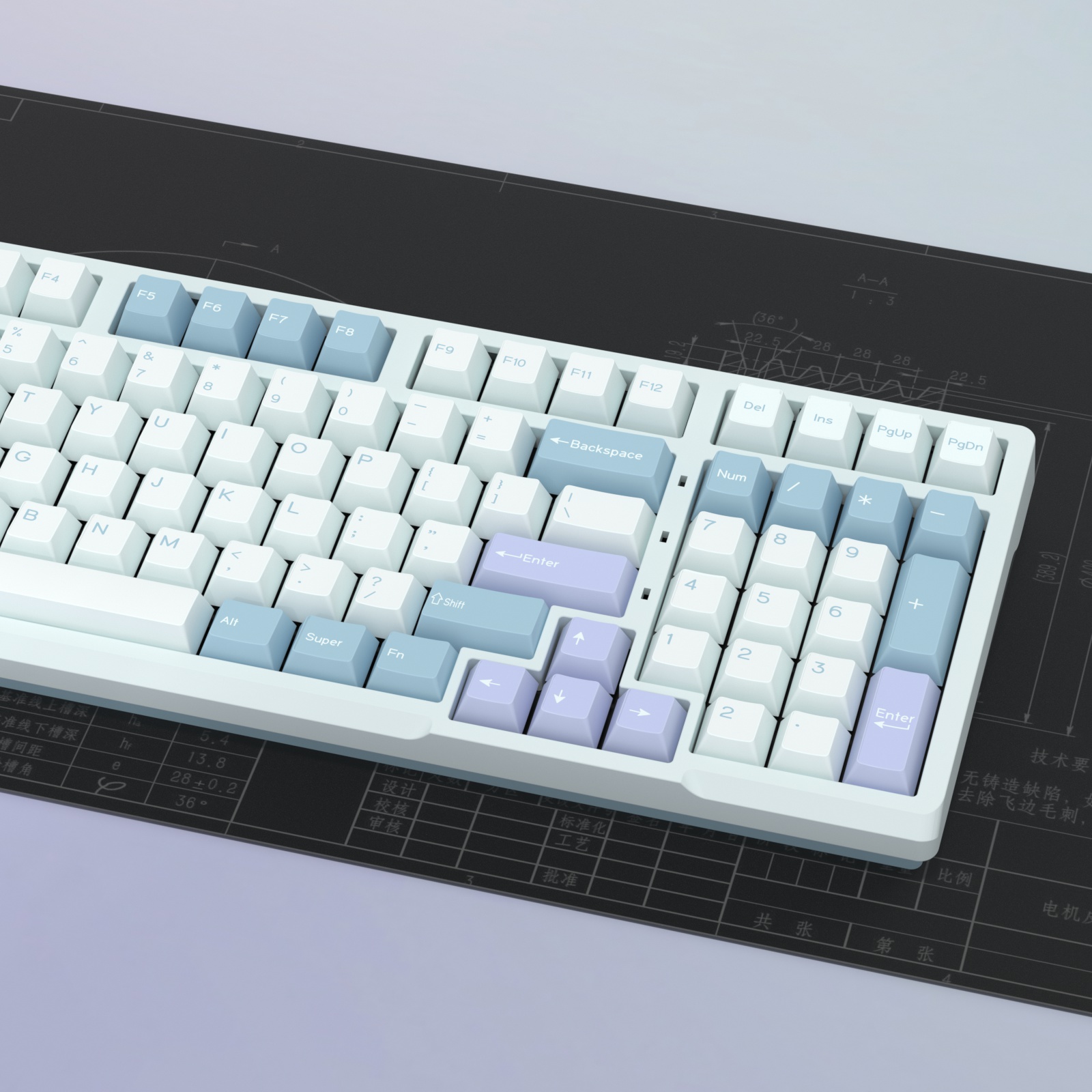 KBDiy GMK Illusion Keycap Cher - Gaming Keyboard No Number Pad reseña y precio