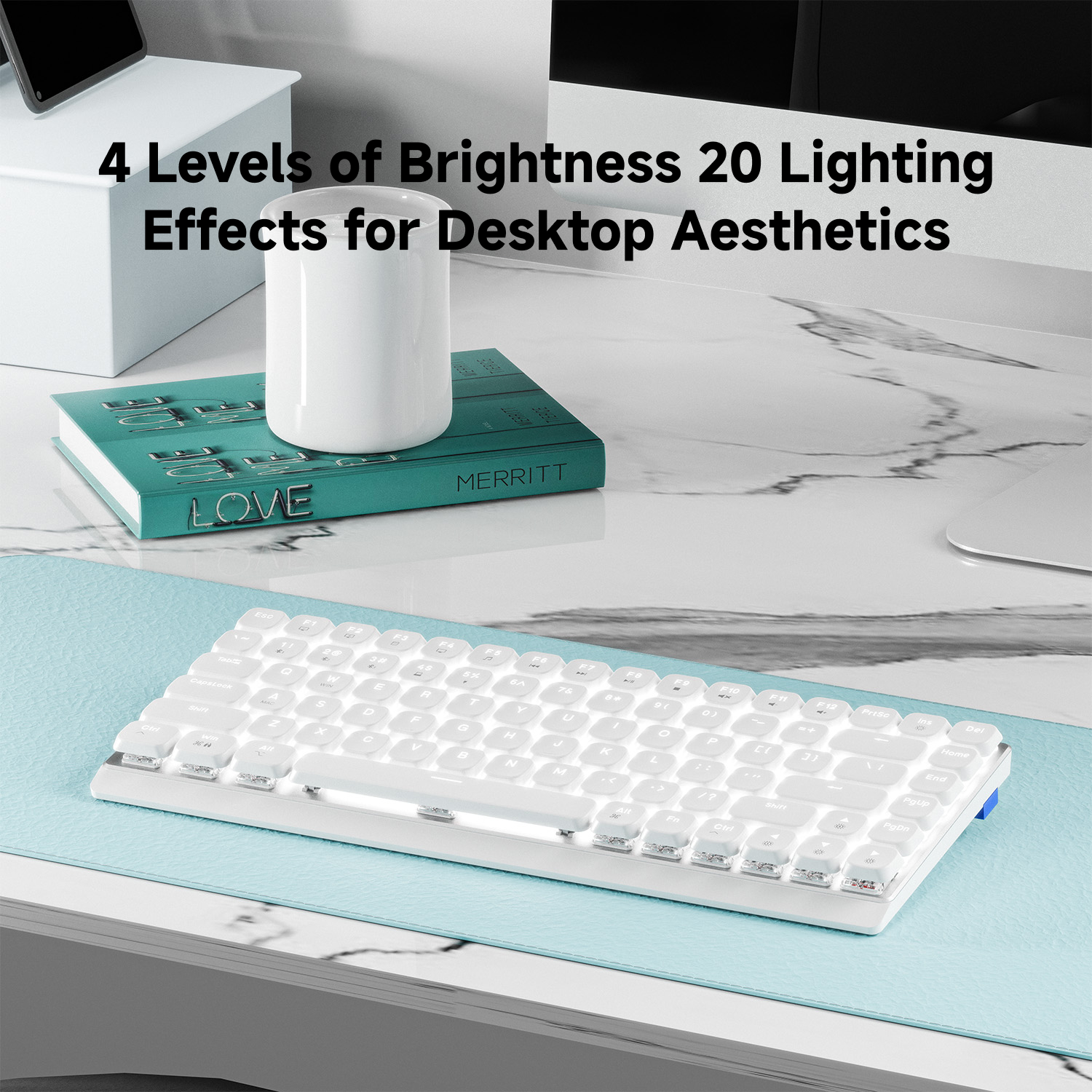 EWEADN 84 Keys Tri-Mode Low Pr - Gaming Keyboard Ergonomics reseña y precio
