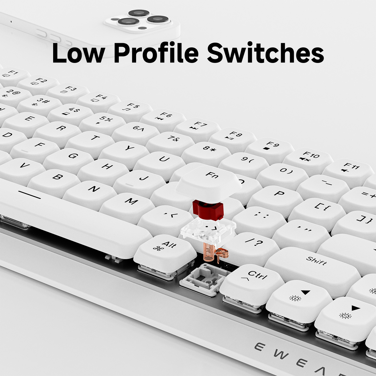 EWEADN 84 Keys Tri-Mode Low Pr - Gaming Keyboard Ergonomics reseña y precio