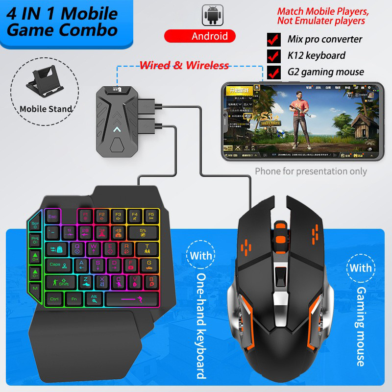 Mobile Games Converter Gaming  - Gaming Keyboard And Mouse Mobile reseña y precio