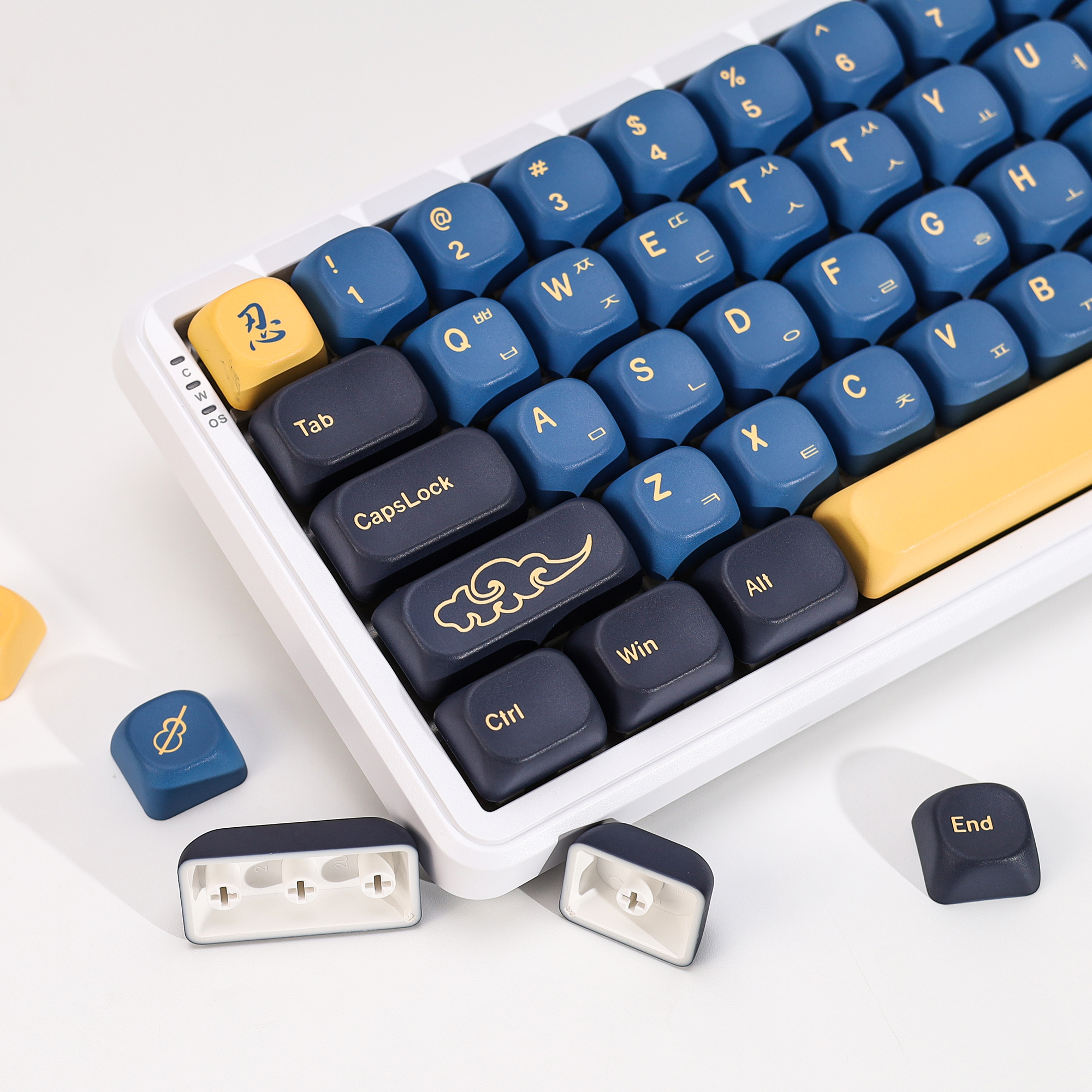 KBDiy Korean Keycap Retro GMK  - Gaming Keyboard Blue reseña y precio