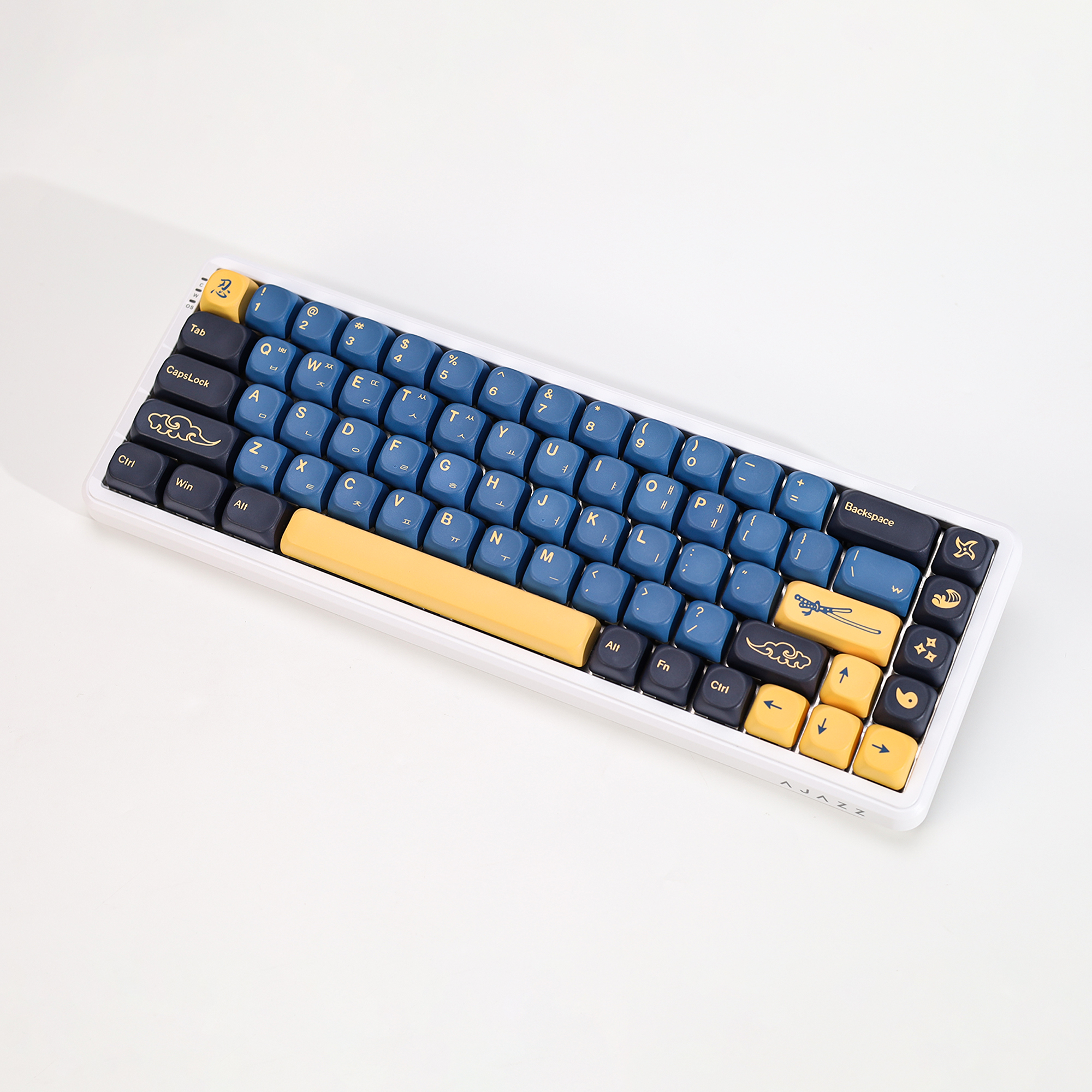 KBDiy Korean Keycap Retro GMK  - Gaming Keyboard Blue reseña y precio