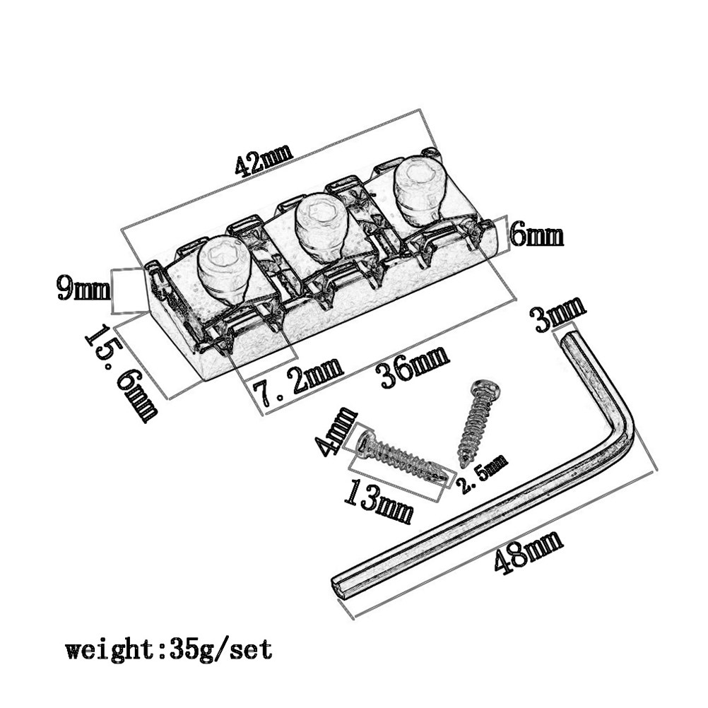 42Mm Heavy Duty Guitar String  - Stabilizer Screw In reseña y precio