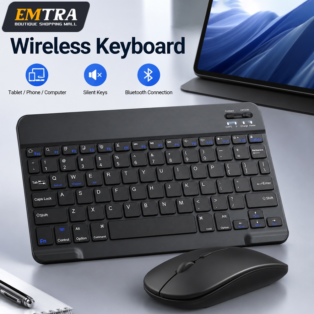 Bluetooth Wireless Keyboard Fo - Gaming Keyboard Mouse Wireless reseña y precio