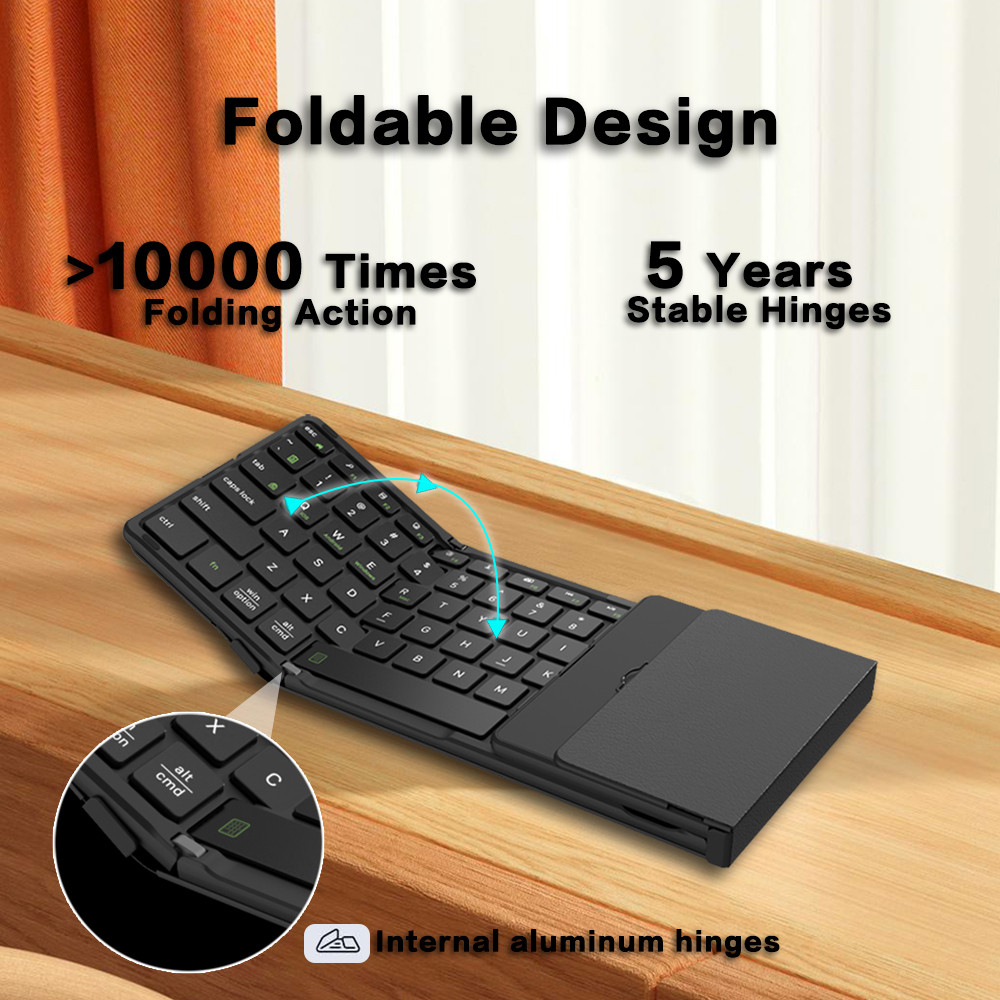 JOMAA Foldable Bluetooth Keybo - Gaming Keyboard No Number Pad reseña y precio