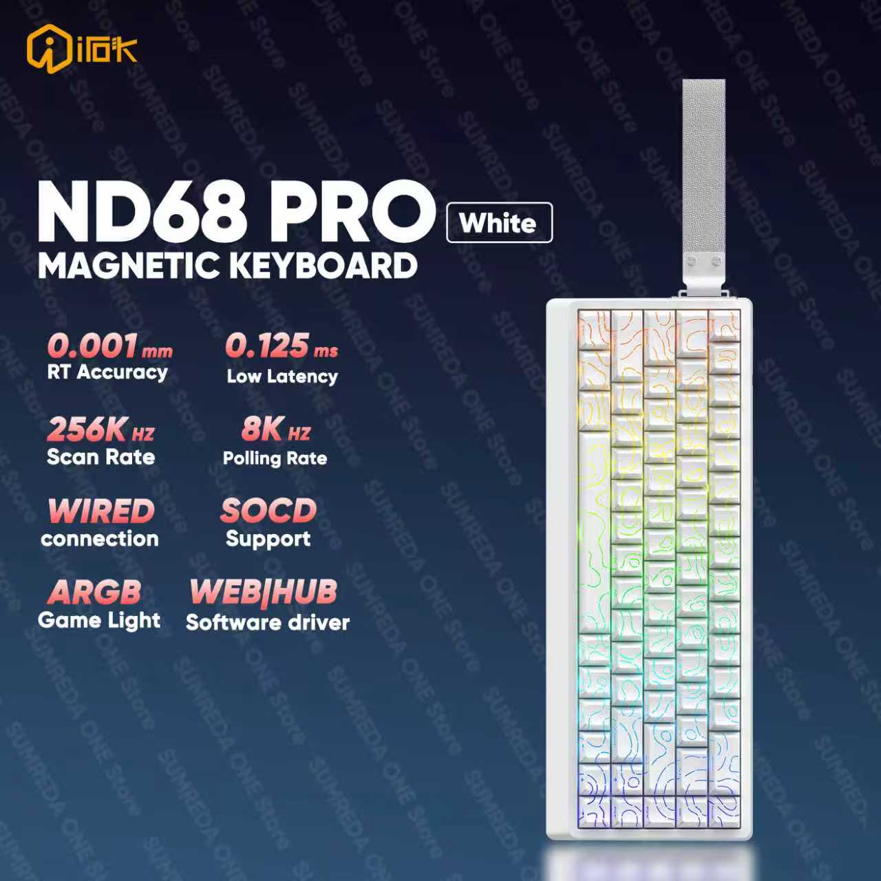 IROK ND68 Pro Gaming Mechanica - Gaming Keyboard Hall Effect Switches reseña y precio