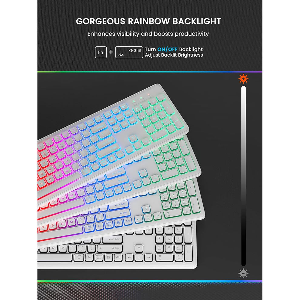 Backlit Wireless Keyboard and  - Gaming Keyboard That Is Quiet reseña y precio